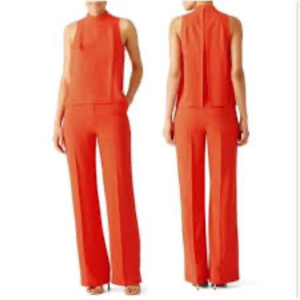 Trina Turk Marisa Sleeveless Crepe Illusion Jumpsuit
